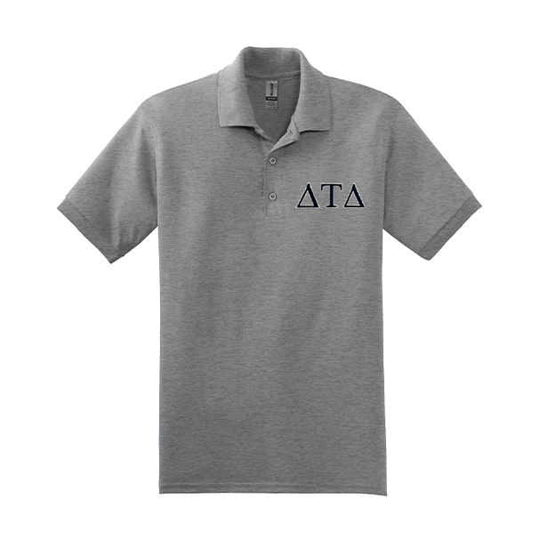 Delta Tau Delta Polo Embroidered Greek Letters