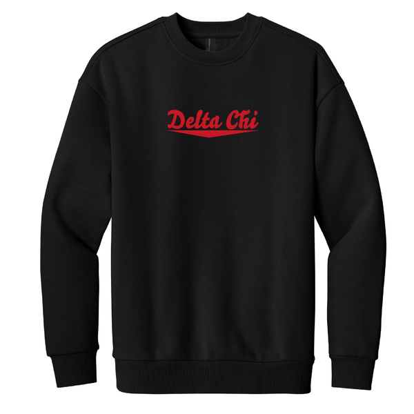 Delta Chi Fraternity Embroidered Baseline Crewneck Sweatshirt