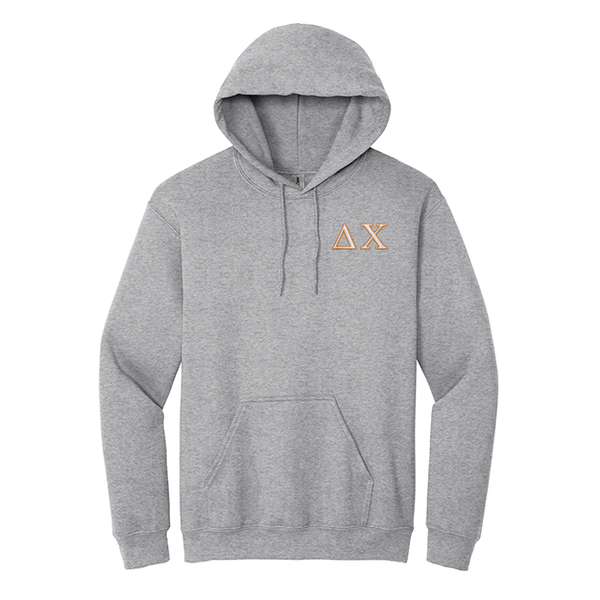 Delta Chi Fraternity Embroidered Greek Letters Gildan Hoodie
