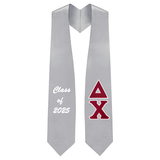 Custom Delta Chi Fraternity Tackle Twill Greek Letter Graduation Stole
