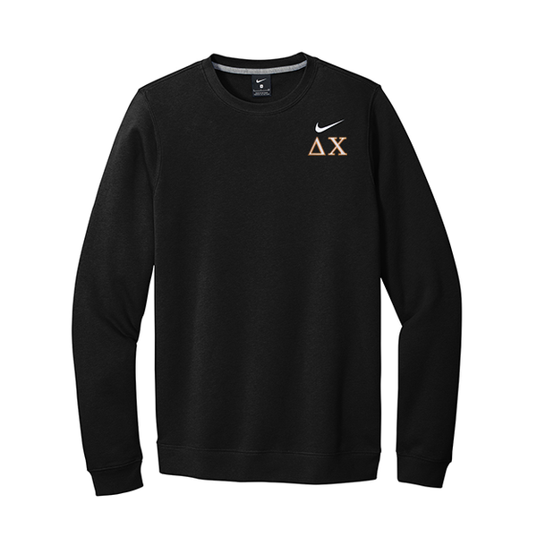 Delta Chi Fraternity Nike Embroidered Greek Letter Crewneck Sweatshirt