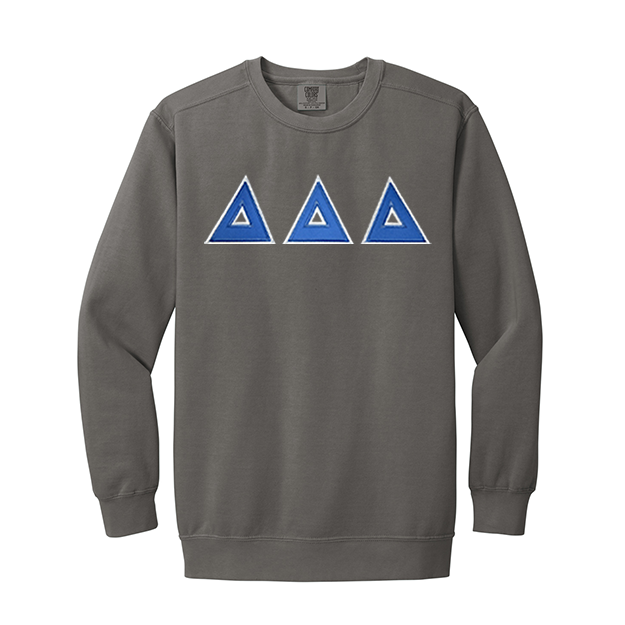 Delta Delta Delta Sorority Comfort Colors Greek Letter Crewneck Sweatshirt
