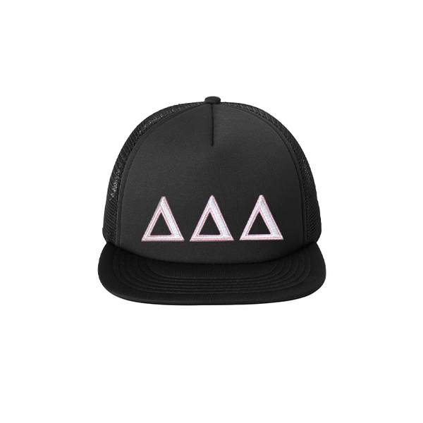 Delta Delta Delta Sorority Foam Trucker Hat Embroidered Greek Letters
