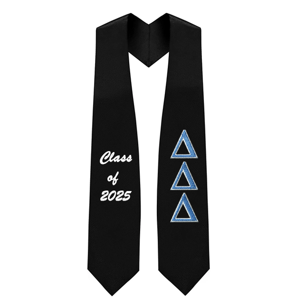 Custom Delta Delta Delta Sorority Embroidered Graduation Stole