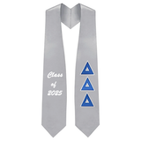 Custom Delta Delta Delta Sorority Tackle Twill Greek Letter Graduation Stole