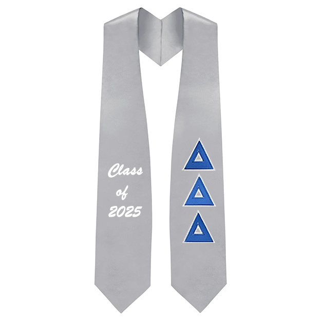 Custom Delta Delta Delta Sorority Tackle Twill Greek Letter Graduation Stole