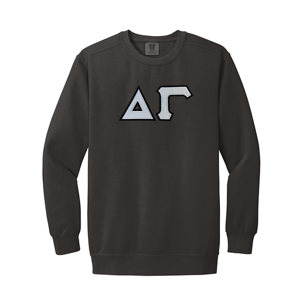 Delta Gamma Sorority Comfort Colors Greek Letter Crewneck Sweatshirt
