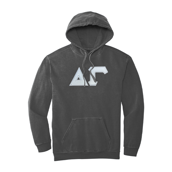 Delta Gamma Sorority Comfort Colors Greek Letter Hooded Sweatshirt