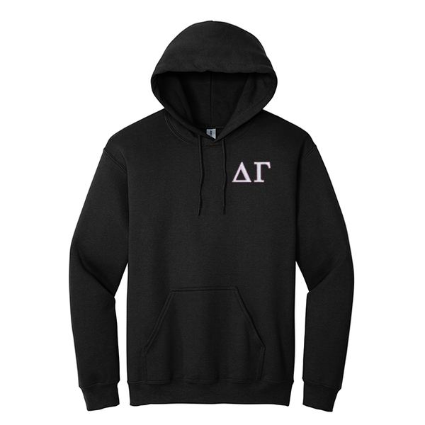 Delta Gamma Sorority Embroidered Greek Letters Gildan Hoodie