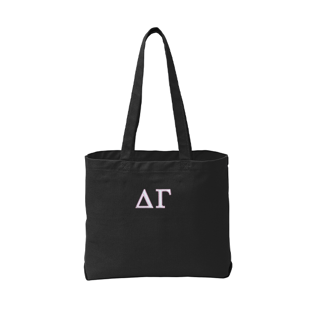 Delta Gamma Sorority Beach Wash Tote Bag Embroidered Greek Letters