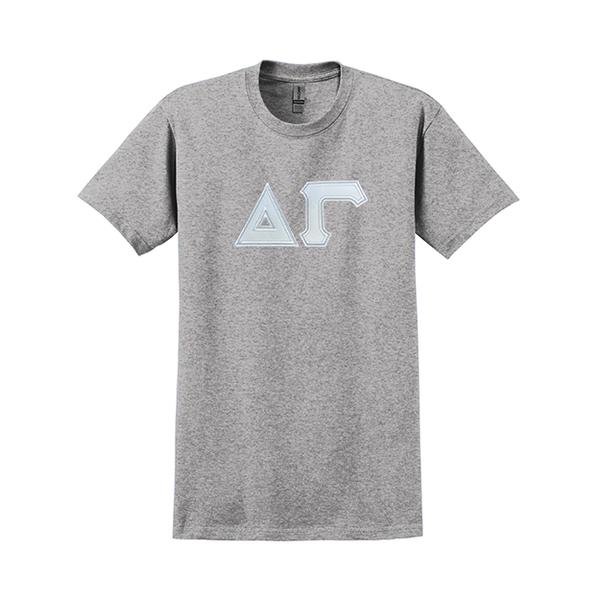 Delta Gamma Sorority Sewn on Greek Letter T-shirt