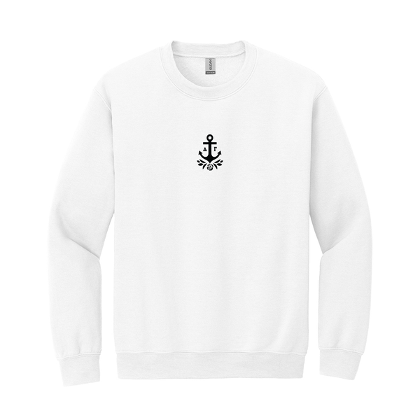 Wear your Delta Gamma Brandmark with pride and classic style in this warm Gildan crewneck sweatshirt. It features your distinct ΔΓ Brandmark expertly embroidered on the center chest