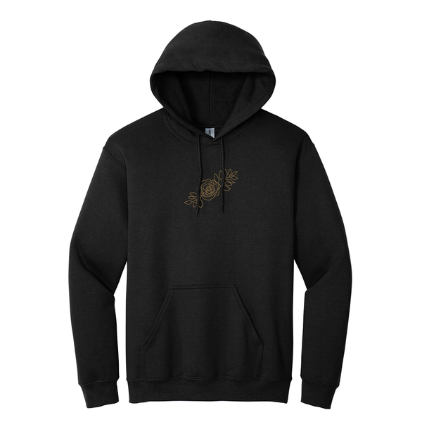 Wear your Delta Gamma Floral Element with pride in this enduring style Gildan hoodie. It features your distinct ΔΓ Floral Element meticulously embroidered on the center chest
