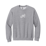 Wear your Delta Gamma Flower Icon with pride and classic style in this warm Gildan crewneck sweatshirt. It features your distinct ΔΓ Flower Icon expertly embroidered on the center chest