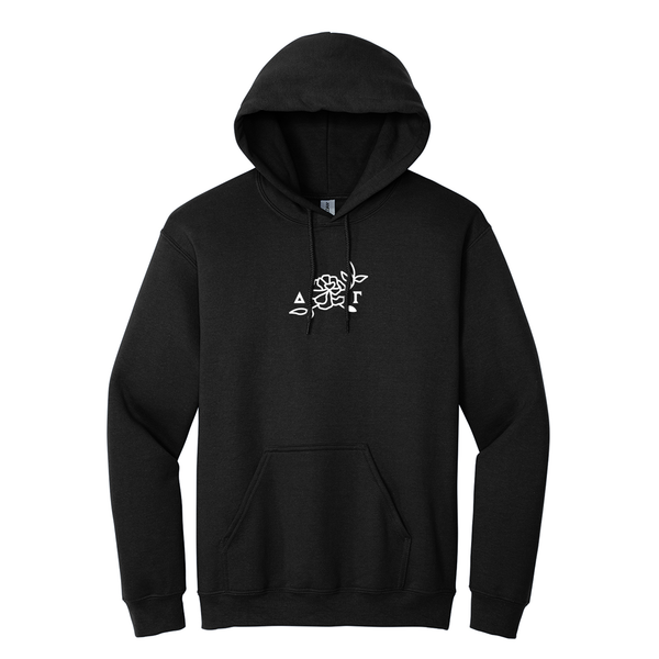 Wear your Delta Gamma Flower Icon with pride in this enduring style Gildan hoodie. It features your distinct ΔΓ Flower Icon meticulously embroidered on the center chest