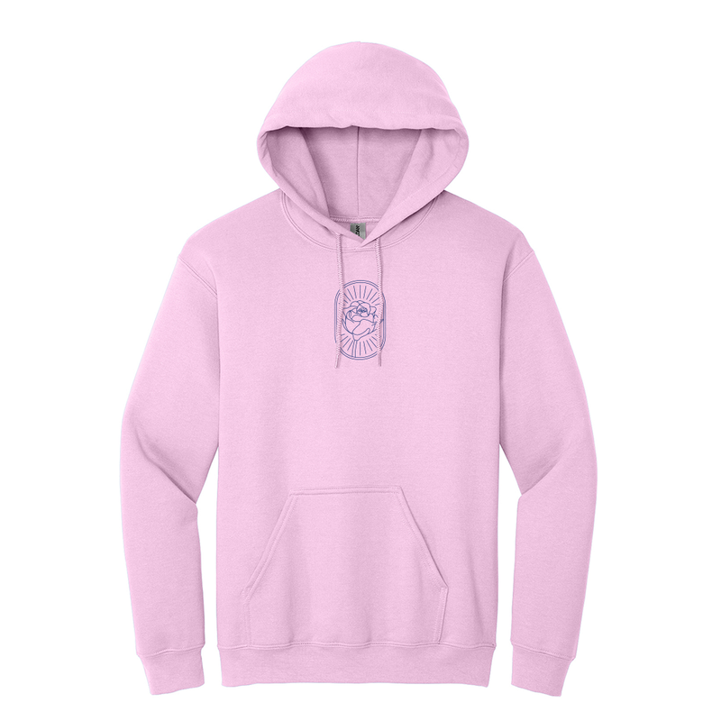 Wear your Delta Gamma Foundation Badge with pride in this enduring style Gildan hoodie. It features your distinct ΔΓ Foundation Badge meticulously embroidered on the center chest.