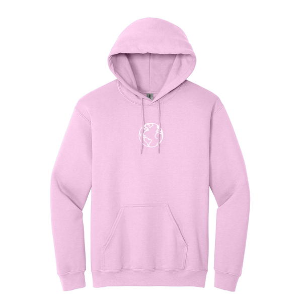 Wear your Delta Gamma Globe Icon with pride in this enduring style Gildan hoodie. It features your distinct ΔΓ Globe Icon meticulously embroidered on the center chest.