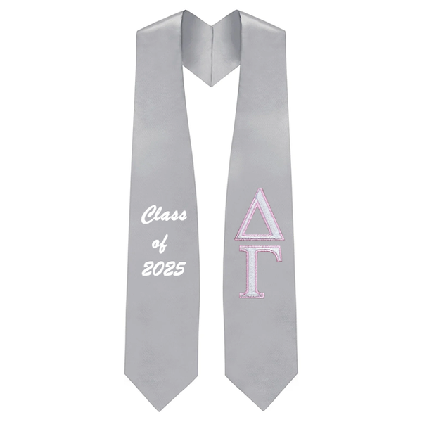Custom Delta Gamma Sorority Embroidered Graduation Stole