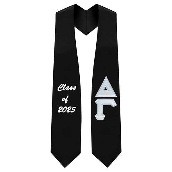Custom Delta Gamma Sorority Twill Greek Letter Graduation Stole