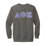 Delta Phi Epsilon Sorority Comfort Colors Greek Letter Crewneck Sweatshirt