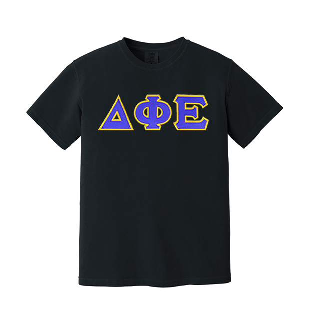 Delta Phi Epsilon Sorority Greek Letter Comfort Colors T-shirt