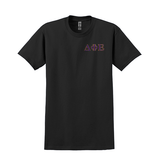 Delta Phi Epsilon Sorority Embroidered Greek Letter Gildan T-shirt