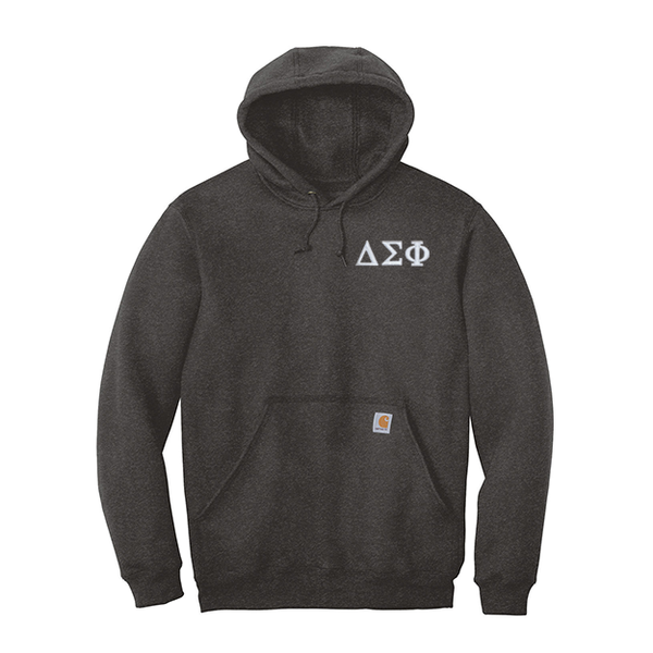 Delta Sigma Phi Fraternity Carhartt Embroidered Greek Letter Midweight Hooded Sweatshirt