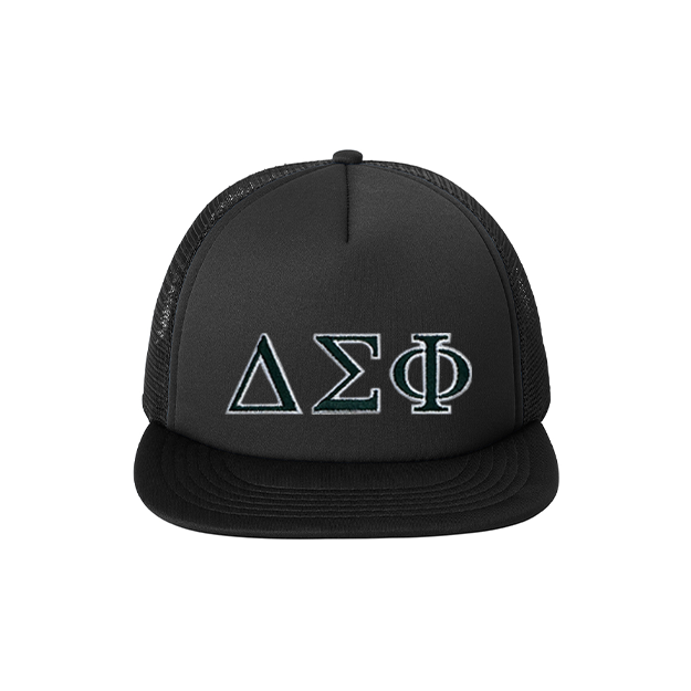Delta Sigma Phi Fraternity Foam Trucker Hat Embroidered Greek Letters&nbsp;