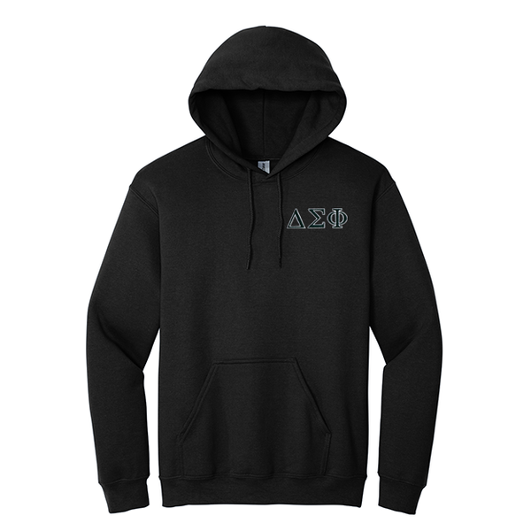 Delta Sigma Phi Fraternity Embroidered Greek Letters Gildan Hoodie