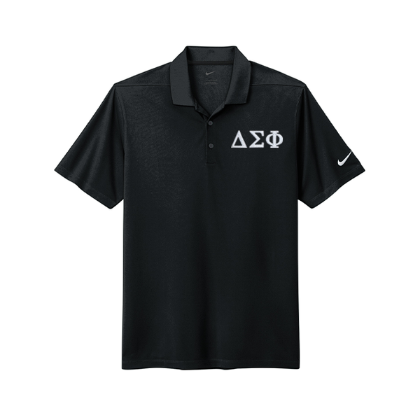 Delta Sigma Phi Fraternity Greek letter embroidered Nike polo
