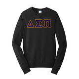 Represent your Delta Sigma Pi fraternity in this premium Fan Favorite Port &amp; Company crewneck sweatshirt. Your distinguished tackle twill ΔΣΠ Greek letters are expertly sewn on with high-quality satin stitch for a sharp and durable finish