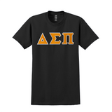 Represent your Delta Sigma Pi fraternity with distinction and enduring style. This Gildan t-shirt showcases your distinguished ΔΣΠ Greek letters meticulously sewn on 