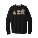 Represent your Delta Sigma Pi fraternity in this premium Nike Club Fleece Crewneck Sweatshirt, featuring classic sewn-on Greek letters. Your distinguished ΔΣΠ Greek letters are sewn onto the chest using high-quality satin stitch