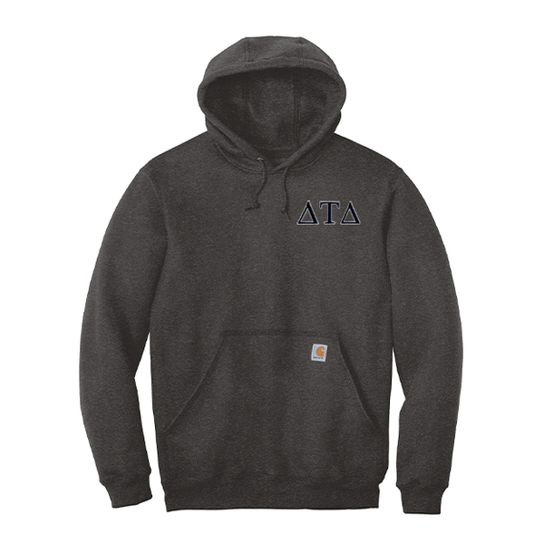 Delta Tau Delta Fraternity Carhartt Embroidered Greek Letter Midweight Hooded Sweatshirt