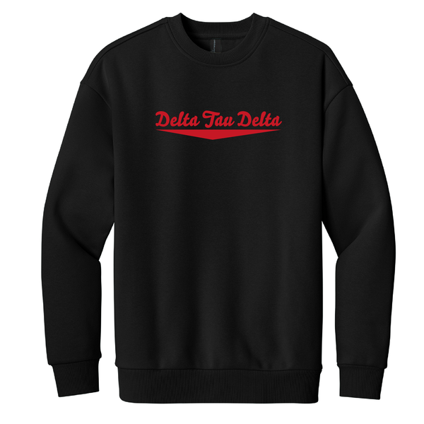 Delta Tau Delta Fraternity Embroidered Baseline Crewneck Sweatshirt