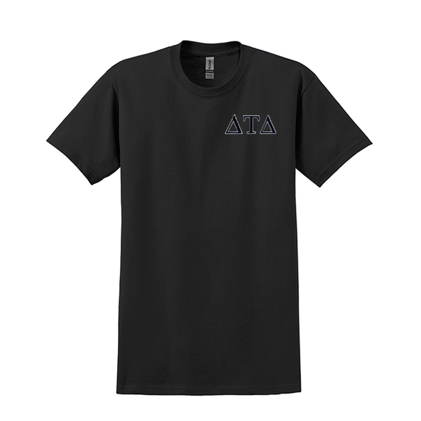 Delta Tau Delta Fraternity Embroidered Greek Letter Gildan T-shirt