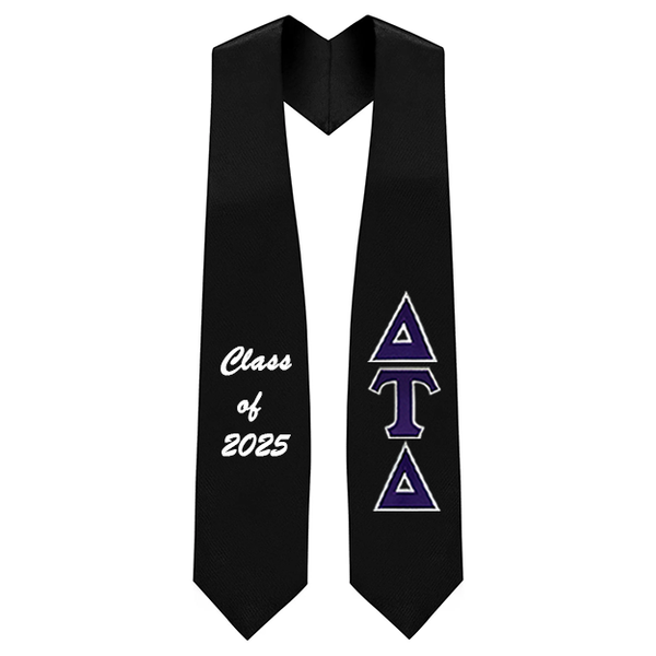 Custom Delta Tau Delta Fraternity Tackle Twill Greek Letter Graduation Stole