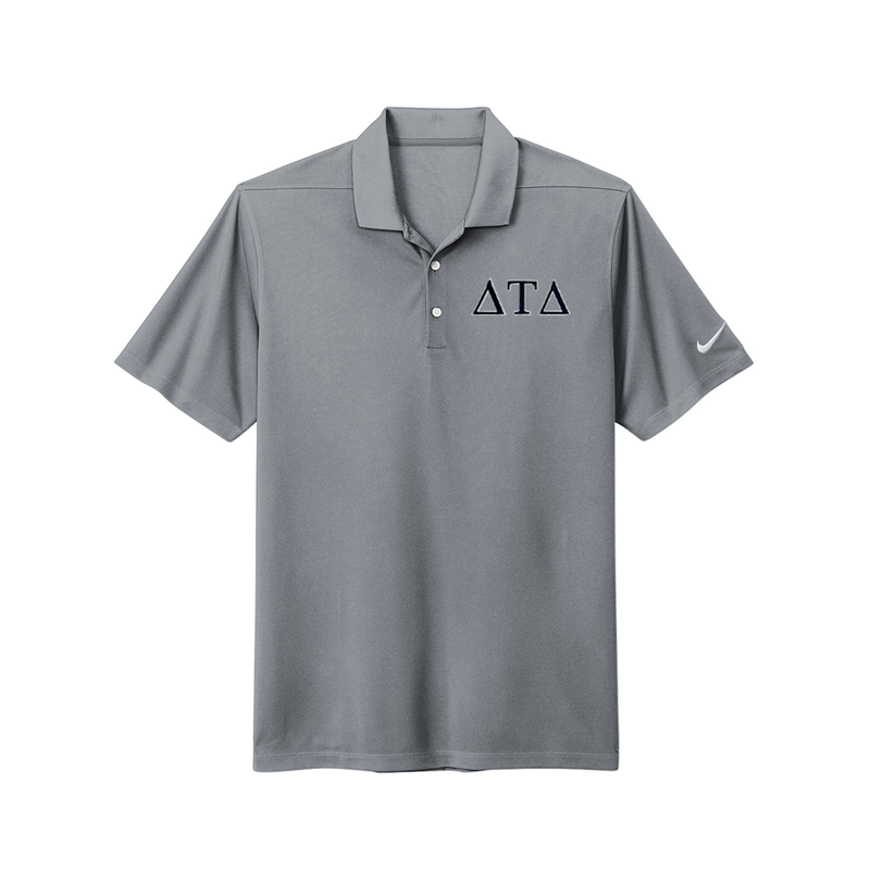 Wear your Delta Tau Delta letters on this performance-driven embroidered Nike polo. Your strong ΔΤΔ Greek letters are neatly embroidered on the left chest.
