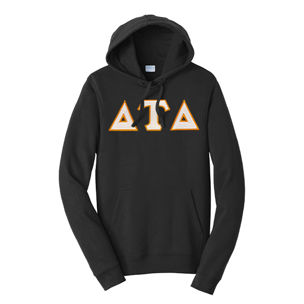 Delta Tau Delta Fraternity Satin Stitch Sewn on Greek Letter Fan Favorite Port and Company Hoodie