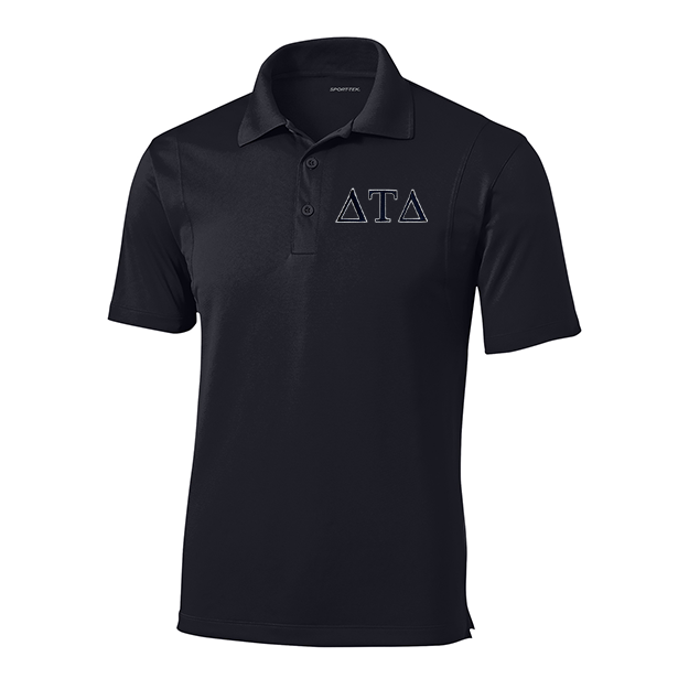 Delta Tau Delta Fraternity Embroidered Greek Letter Sport-Tek Micropique Polo