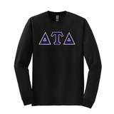 Delta Tau Delta Fraternity Sewn on Greek Letter Gildan Long Sleeve T-shirt