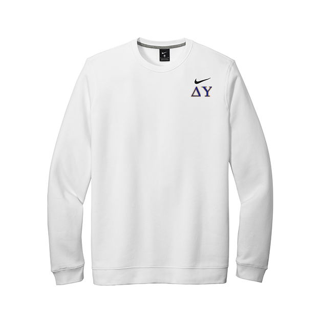 Delta Upsilon Fraternity Nike Embroidered Greek Letter Crewneck Sweatshirt