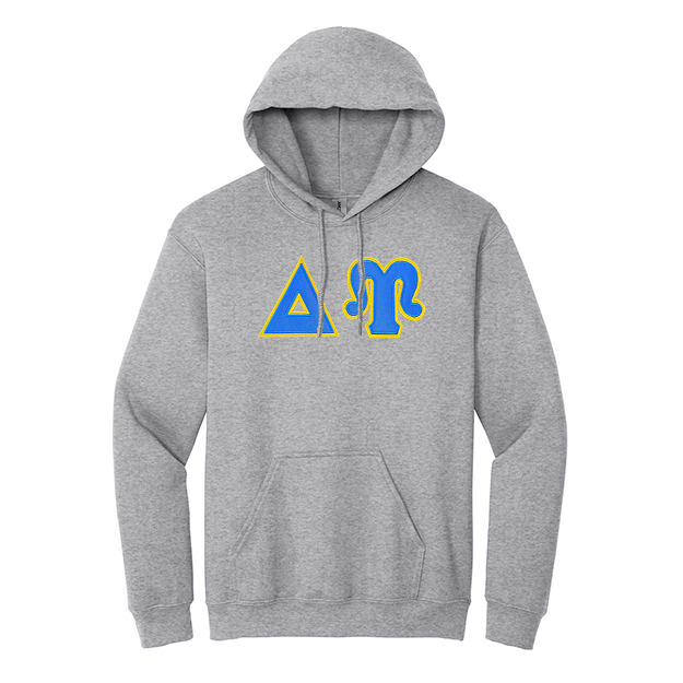 Delta Upsilon Fraternity Sewn on Greek Letter Gildan Hoodie