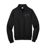 Delta Upsilon Fraternity Quarter Zip Embroidered Greek Letters