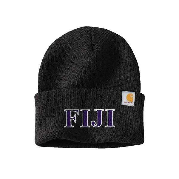 Represent your FIJI affiliation with this durable Carhartt Watch Cap. Your distinguished FIJI Greek letters are expertly embroidered for a polished and lasting look.