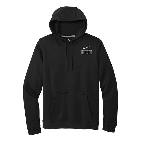 Represent your FIJI affiliation with this sharp Nike hoodie, showcasing small embroidered Greek letters. Your distinguished FIJI Greek letters will be neatly embroidered for a polished look.
