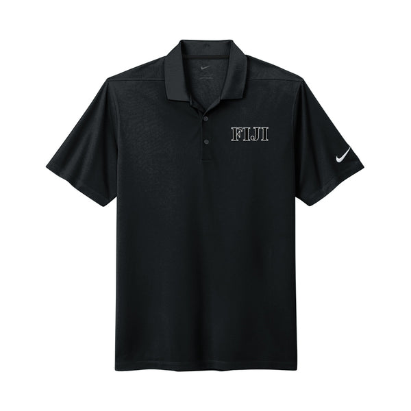 Represent your FIJI affiliation with this sharp embroidered Nike polo. Your distinguished FIJI Greek letters are finely embroidered on the left chest for a polished, lasting look.