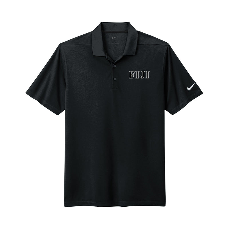 Represent your FIJI affiliation with this sharp embroidered Nike polo. Your distinguished FIJI Greek letters are finely embroidered on the left chest for a polished, lasting look.