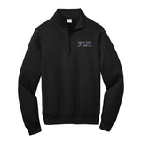 Represent your FIJI affiliation with this sharp Port &amp; Company Quarter Zip sweatshirt, showcasing classic embroidered Greek letters. Your distinguished FIJI Greek letters are neatly embroidered 