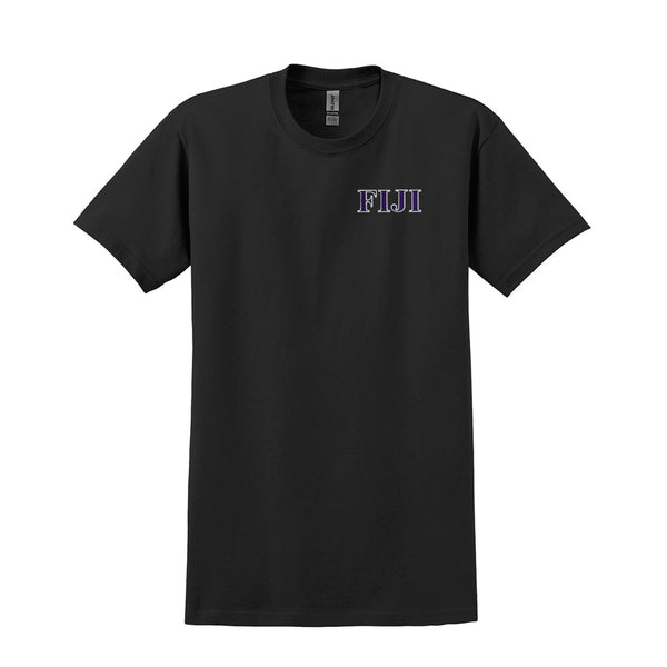 Wear your FIJI letters with character on this quality embroidered Gildan t-shirt. Your FIJI Greek letters are embroidered for a timeless and stylish look.